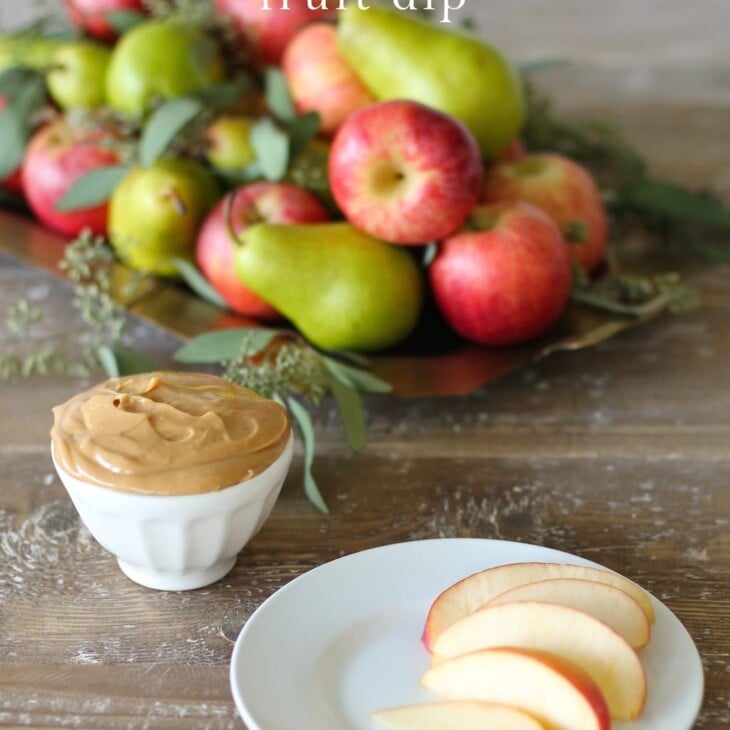 Peanut Butter Fruit Dip | a quick, easy & creamy fruit dip recipe