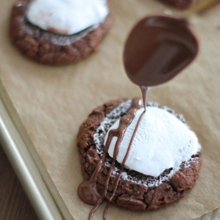 Chocolate Fluffernutter Cookies | 12 Days of Cookies