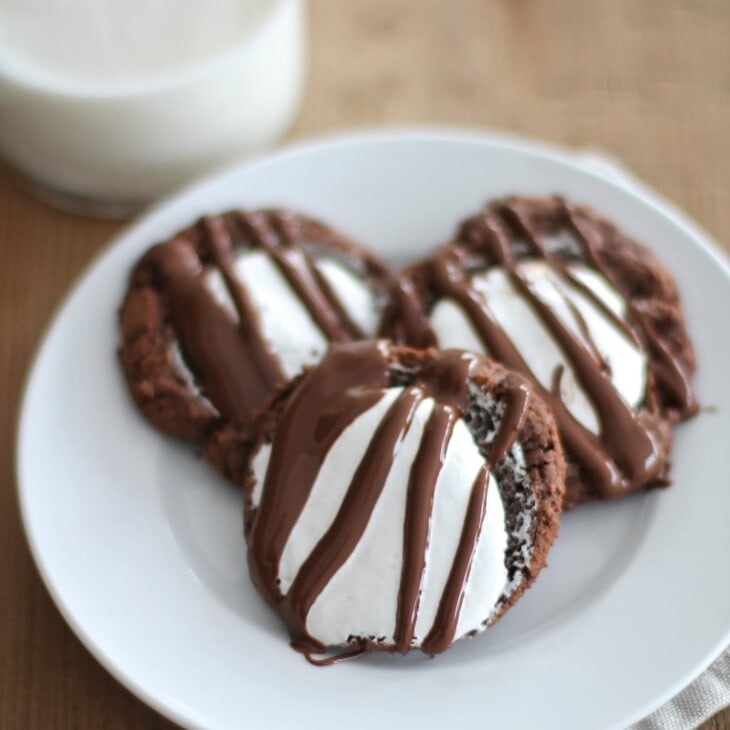 Chocolate Fluffernutter Cookies | 12 Days of Cookies
