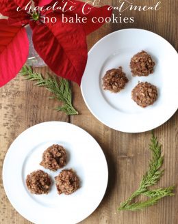 Easy Chocolate & Oatmeal no bake cookie recipe