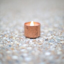 DIY copper tealights - a simple tutorial for a stunning walkway or table setting