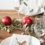 DIY edible Christmas centerpiece and table setting