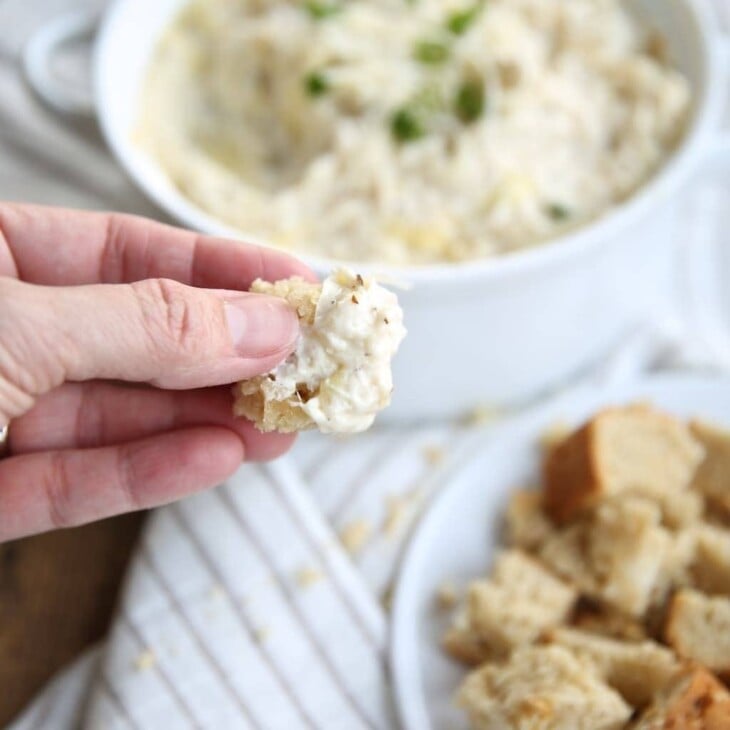 Quick, easy & unbelievably delicious Chokes and Cheese Dip recipe!