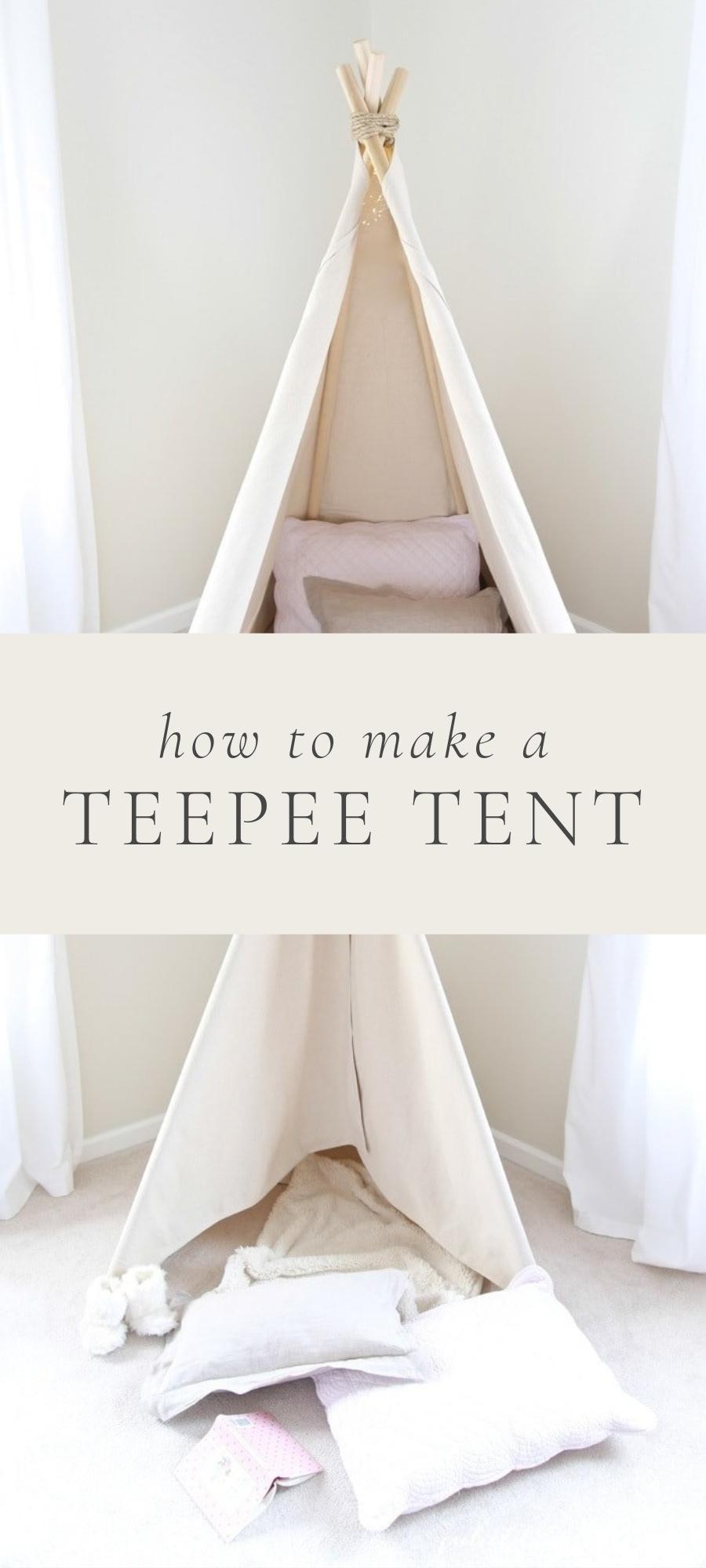 teepee tent with pillows and blanket