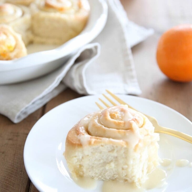 Beautiful brunch recipe - easy sweet orange rolls in less than an hour!