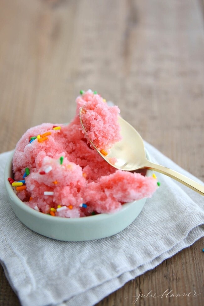 3 Ingredient Strawberry Snow Ice Cream Recipe Julie Blanner