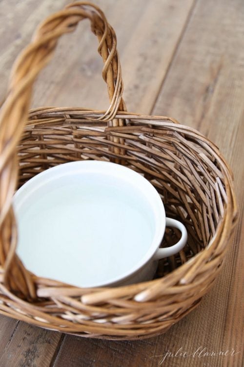 Create Your Own Flower Basket Arrangement Filled With Yellow Tulips