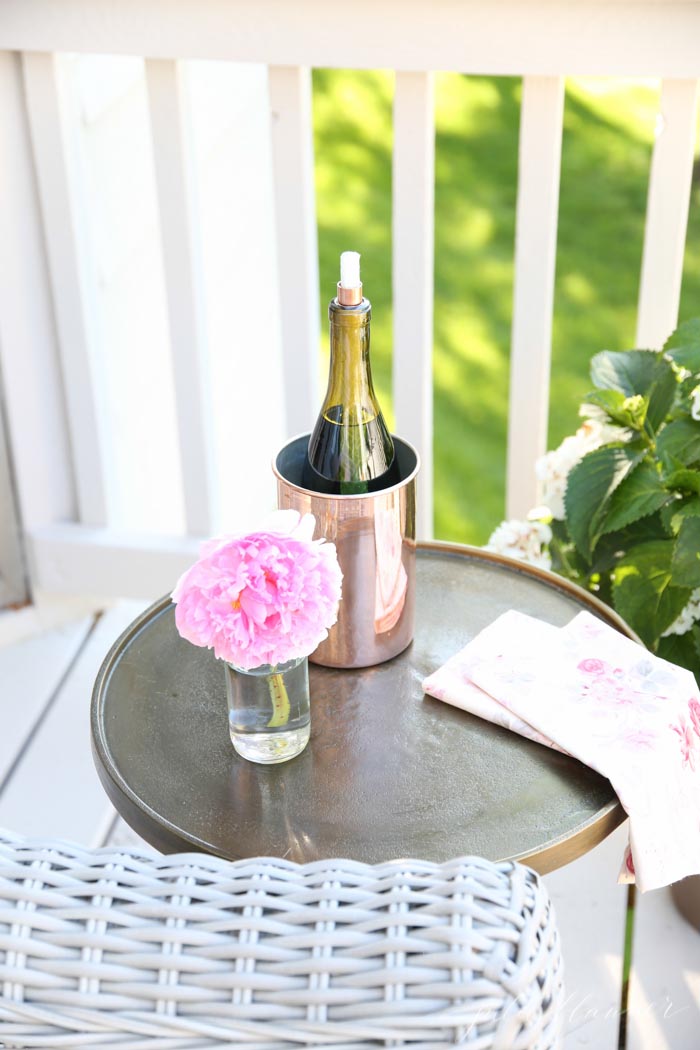 DIY Vase Using Crystal Head Vodka Bottle - Pink Little