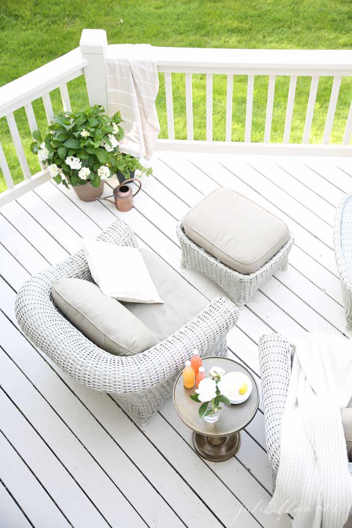 Beautiful deck with Martha Stewart Living furniture | create the patio of your dreams with these easy ideas
