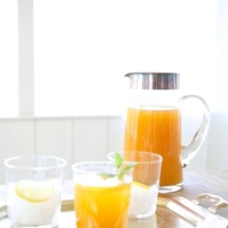 Easy peach sweet tea recipe that is great for summer sipping or the Kentucky Derby