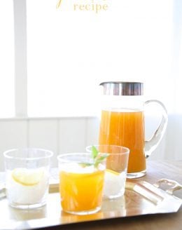 Easy peach sweet tea recipe that is great for summer sipping or the Kentucky Derby
