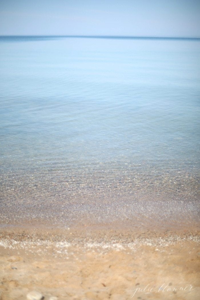 Pier Cove Beach | smooth rocks, beach glass & pristine stream into Lake Michigan