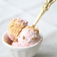 No Churn Strawberry Cheesecake Ice Cream