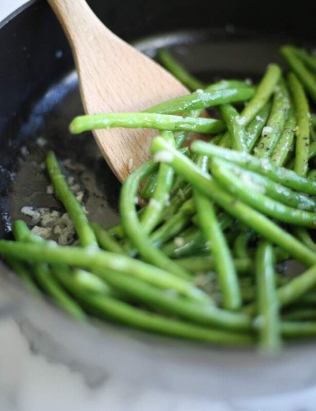 Green Beans in shallot butter sauce