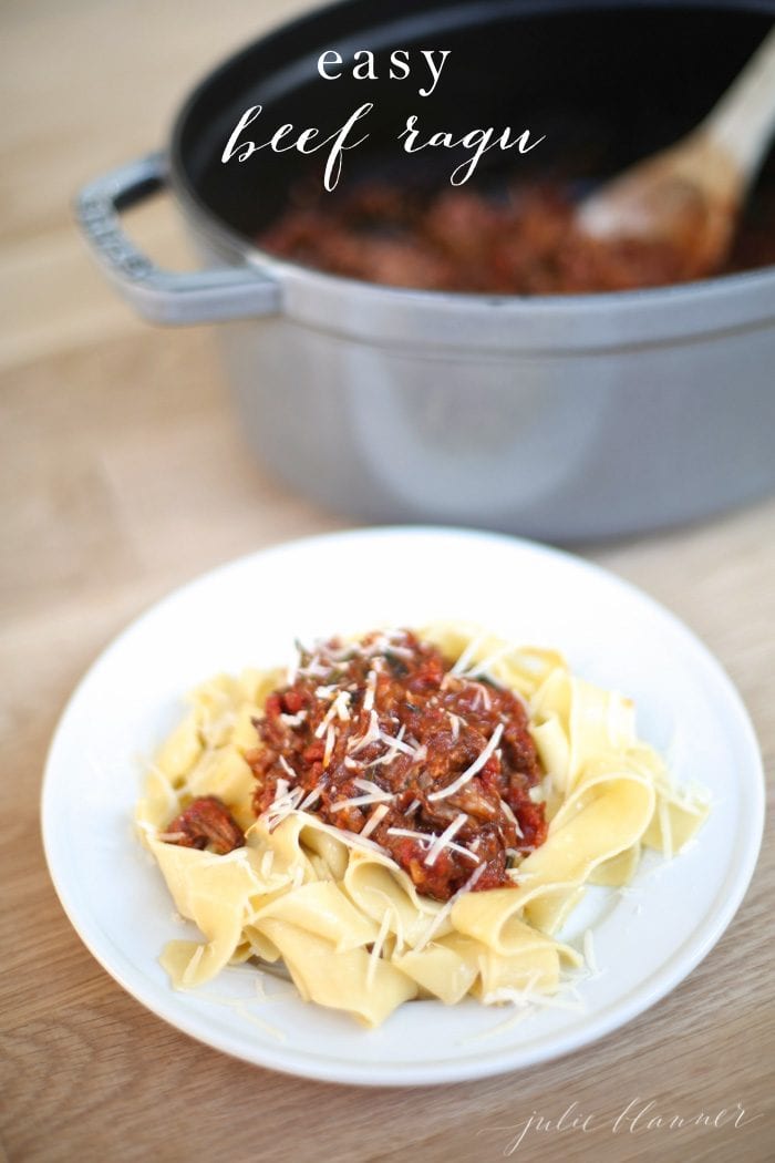 Easy braised beef ragu recipe with pappardelle