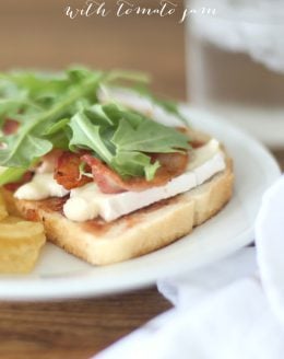Back to school dinner recipe - Brie L T with tomato jam