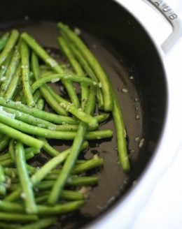 Easy green beans in shallot butter sauce