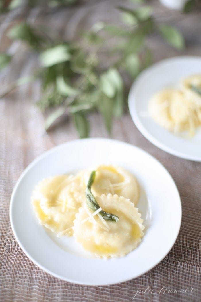 10 Minute Cheese Ravioli in a Sage Browned Butter Sauce in just 10 minutes