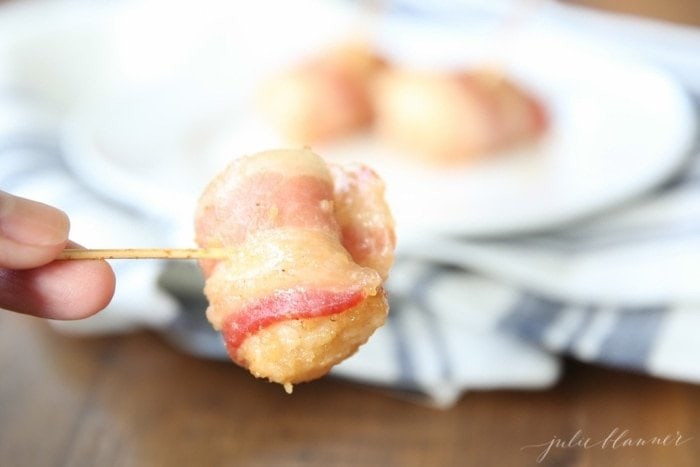Sweet Bacon Wrapped Chicken Bites