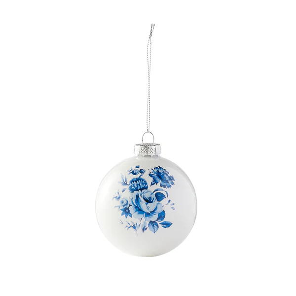 Blue and white ceramic tree Christmas decorations