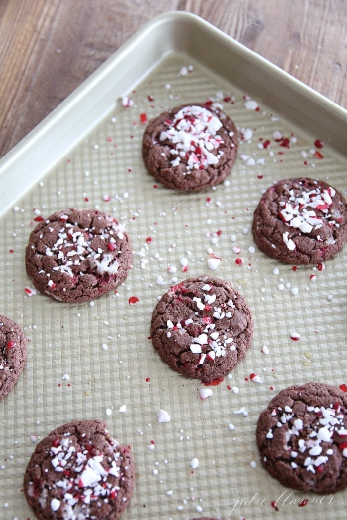 Baked cookies just out of the oven