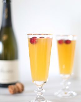 Easy 3 ingredient Christmas cocktail - a sparkling sangria