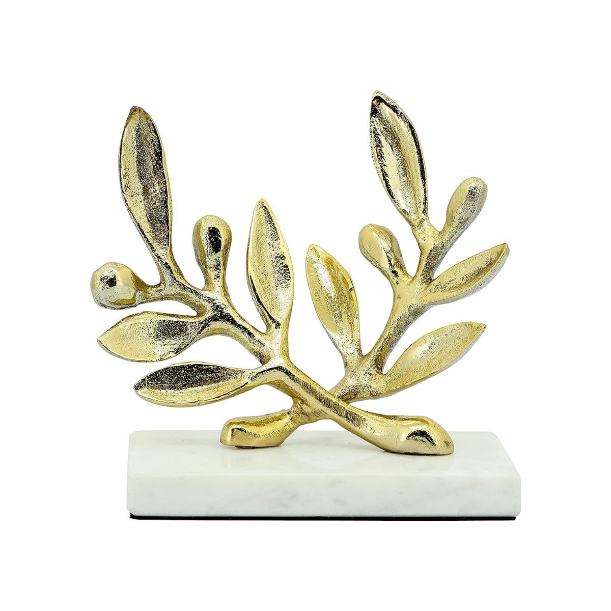 A brass and marble Christmas decoration