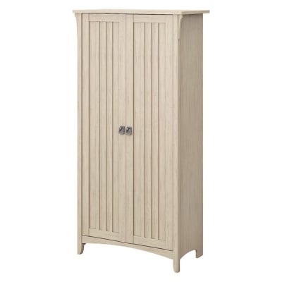 a linen cabinet on a white background.