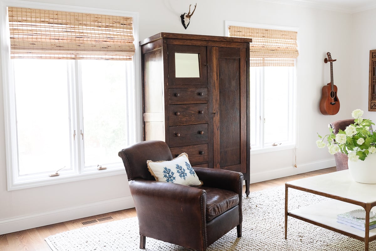 Dark wood deals cabinet living room