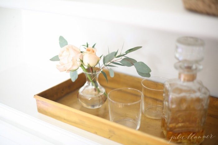 Lifestyle blogger Julie Blanner finds beautiful ways to blend organization into home decor