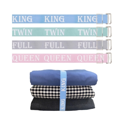 In the linen closet, there is a stack of King sheets neatly arranged for easy access.