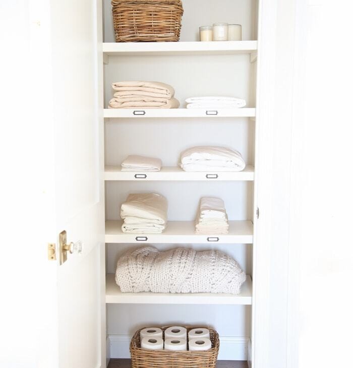 Organize a hall closet with these easy tips from home blogger Julie Blanner