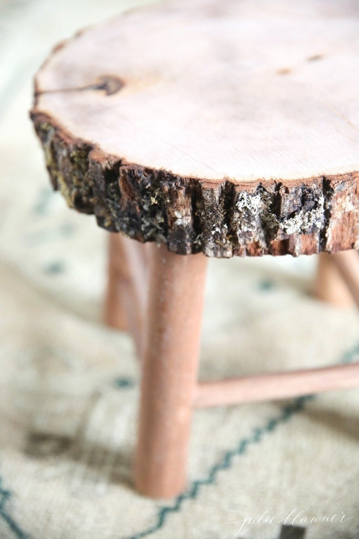 DIY Rustic Wood Stool