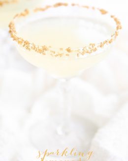 An easy to sip sparkling lemonade recipe made with champagne or sparkling grape juice