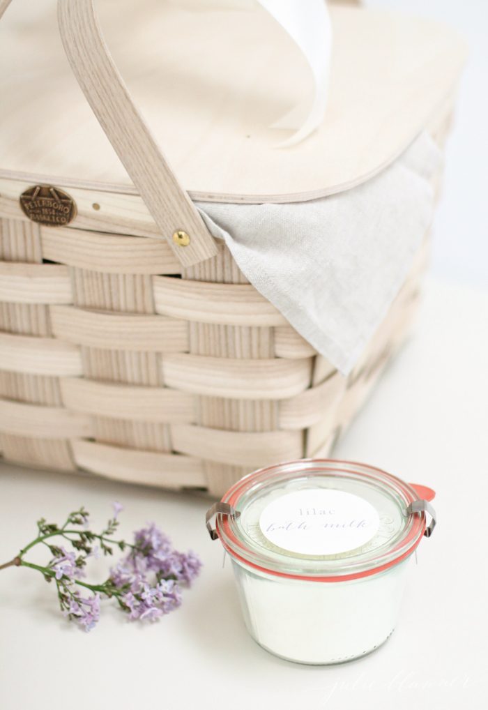 Lilac Bath Milk recipe, easy, fragrant and beautiful gift idea