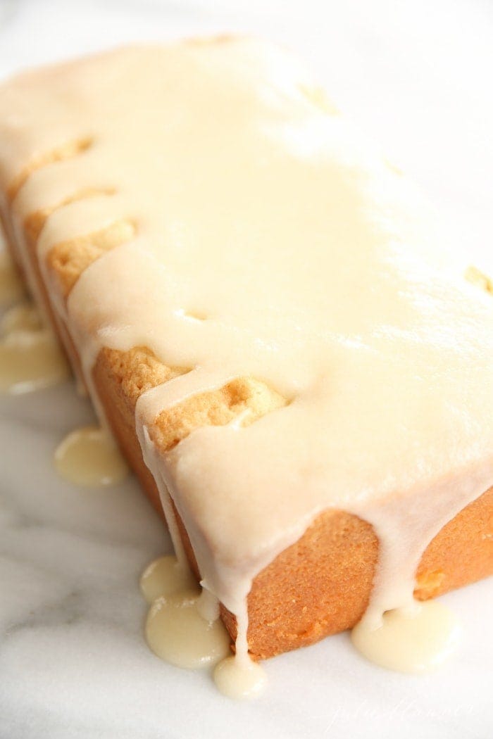 Amazing pound cake recipe, made in minutes from julieblanner.com
