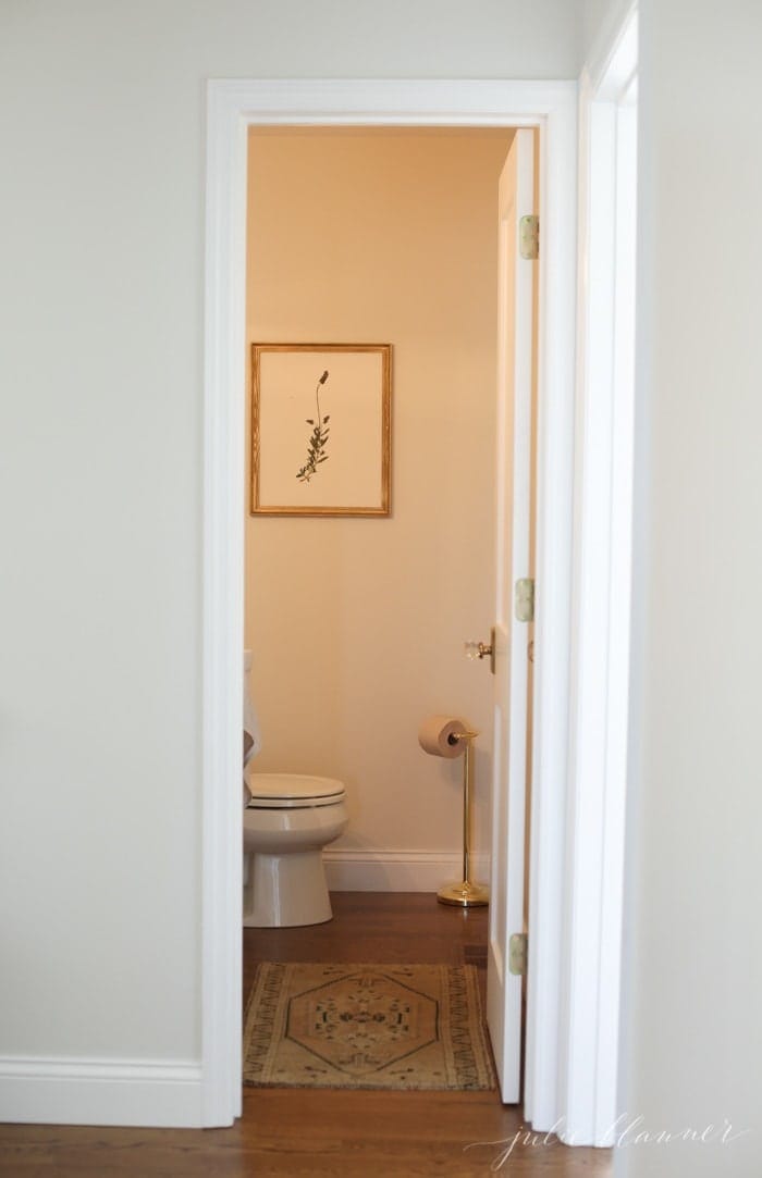 Small bathroom ideas - a beautiful traditional half bath remodel
