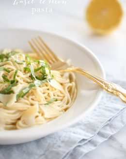 Easy basil lemon pasta recipe | a great weeknight dinner for spring and summer
