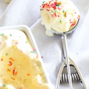 Easy 3 ingredient cake batter ice cream recipe