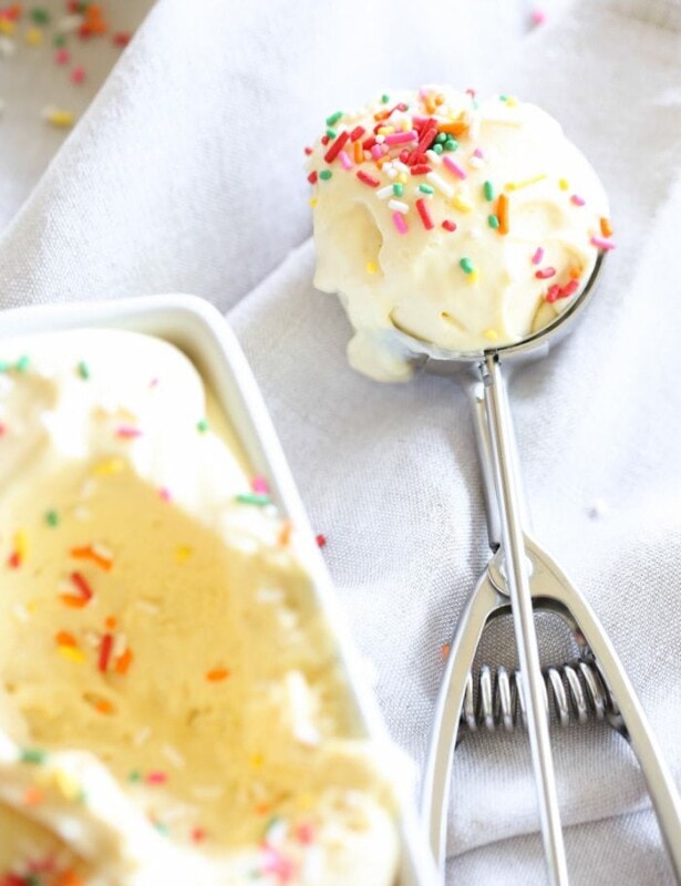 Easy 3 ingredient cake batter ice cream recipe
