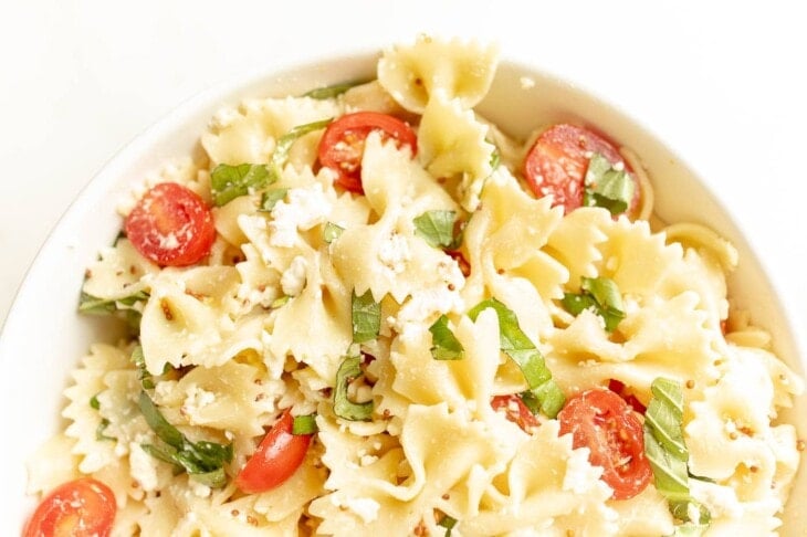 Light And Easy Bow Tie Pasta Salad Recipe | Julie Blanner