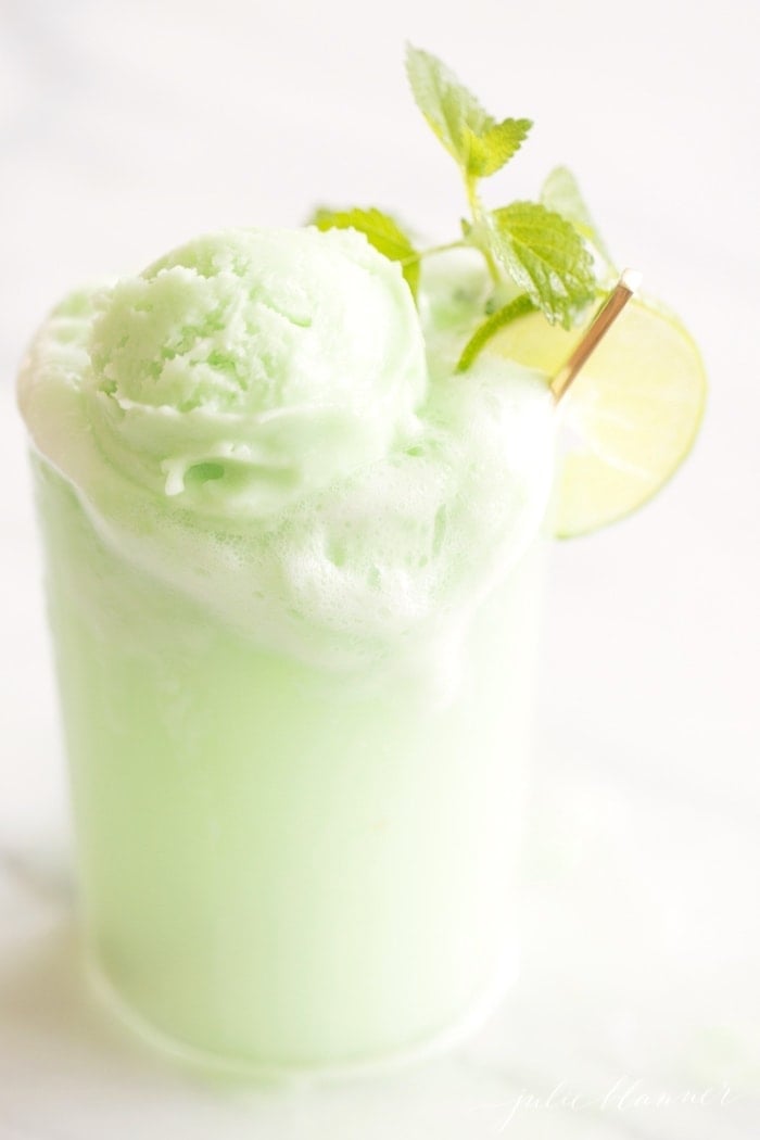 Favorite summer cocktail a boozy mojito float