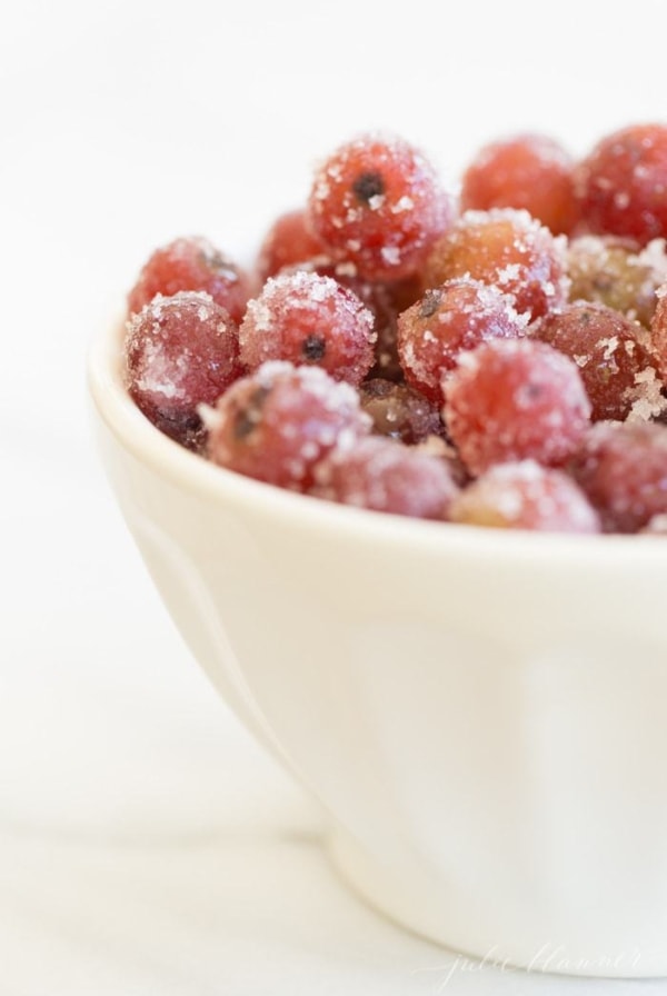 frozen grapes marinated in wine - the perfect summer snack
