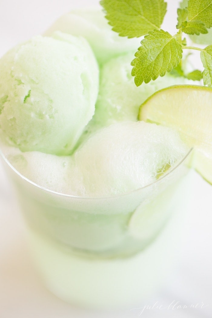 Cool off this summer with a boozy float - a frozen mojito!