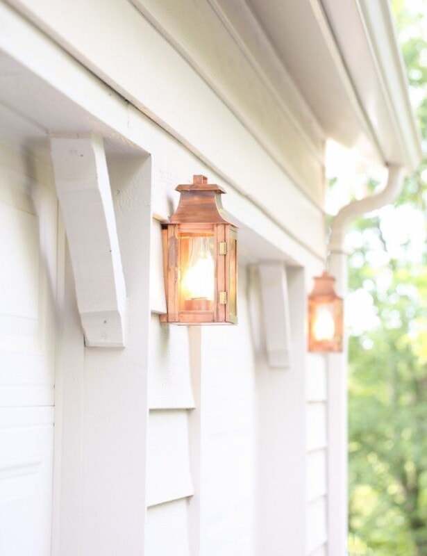 copper lanterns - timeless and beautiful outdoor lighting that only looks prettier with time