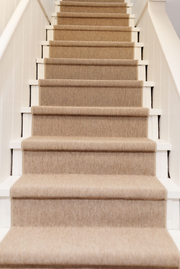diy staircase makeover with a stair runner rug