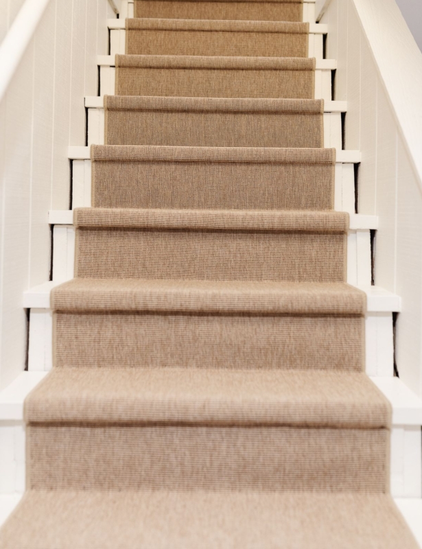 diy staircase makeover with a stair runner rug