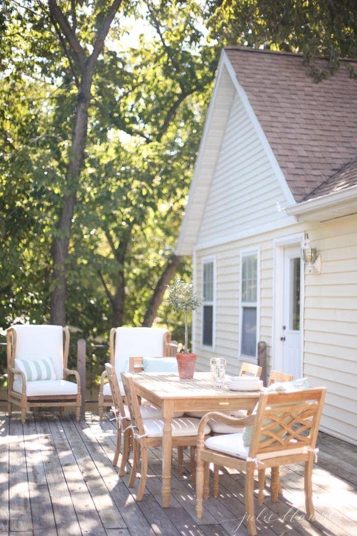 Timeless Wood Patio Furniture For The Lake Cottage