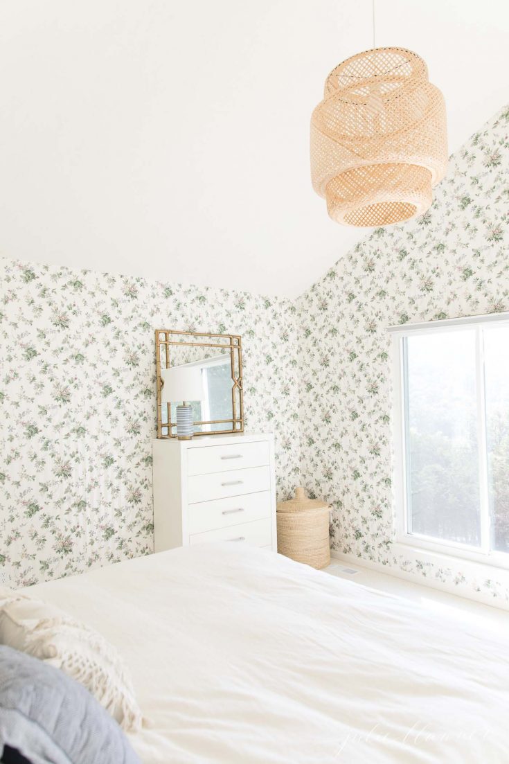How to Decorate a Room with Dated Wallpaper (No Removal Necessary!)