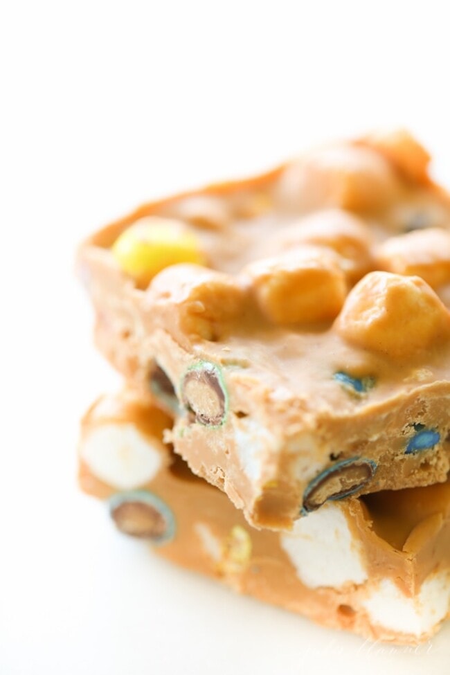 Easy No Bake Leftover Halloween Candy Recipe Julie Blanner